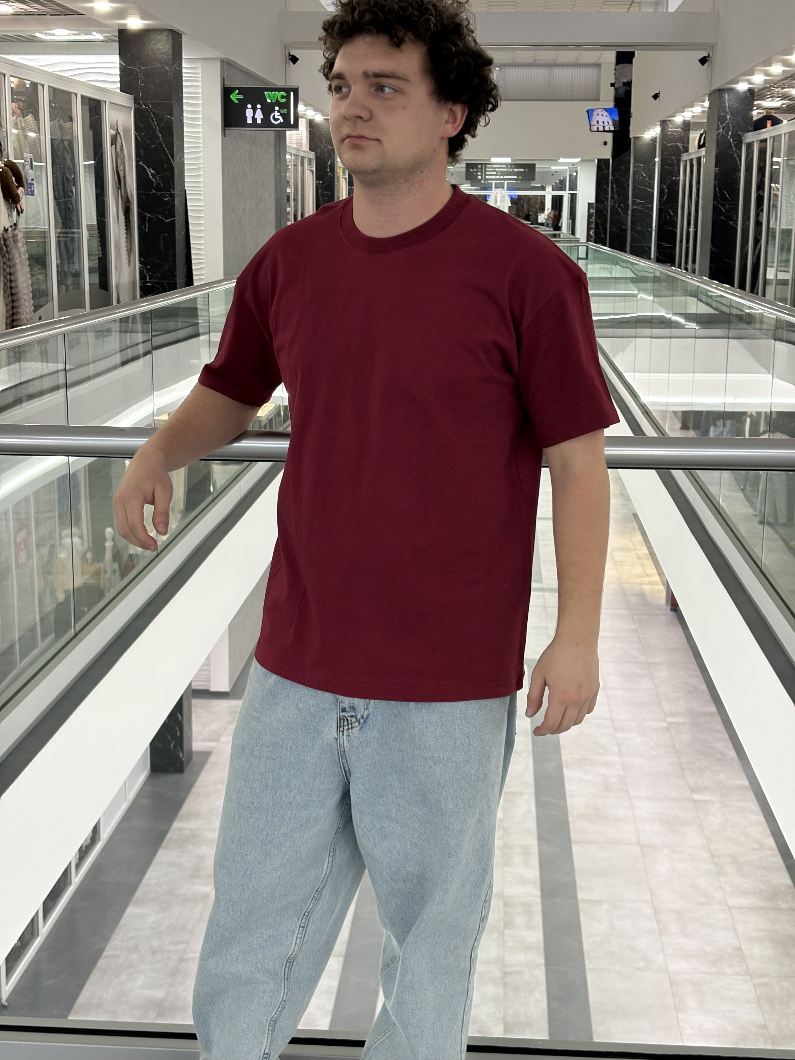 Бордовая футболка streetwear Тирасполь